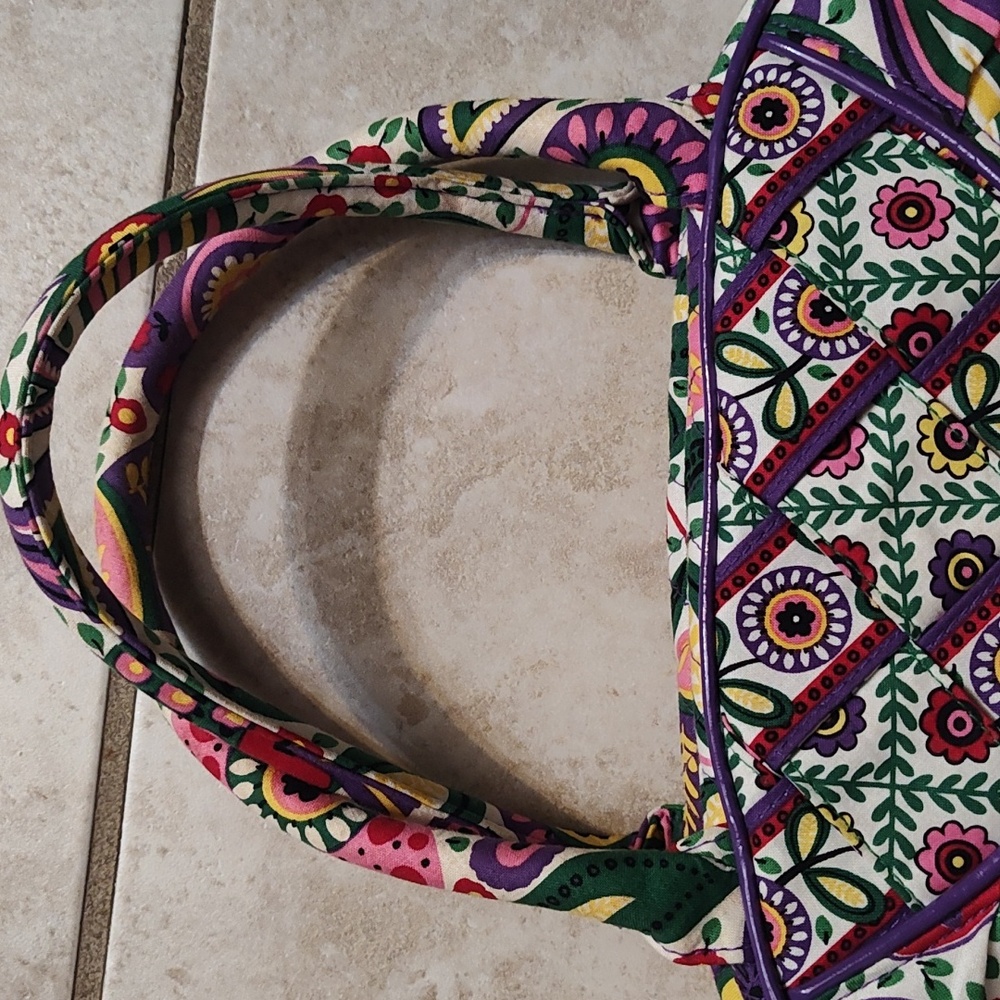 Vera Bradley Viva La Vera Bowler bag in multicolor floral print mint condition - Picture 2 of 5